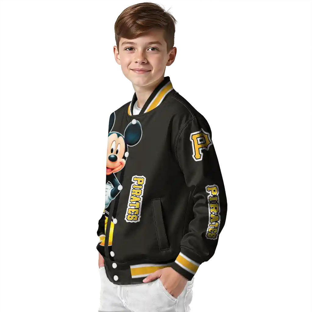 pittsburgh pirates mickey mouse black varsity jacket trendy pittsburgh pirates mickey mouse black varsity jacket trendy