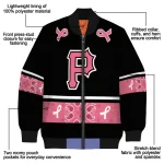 pittsburgh pirates pink ribbon black pink bomber jacket best selling