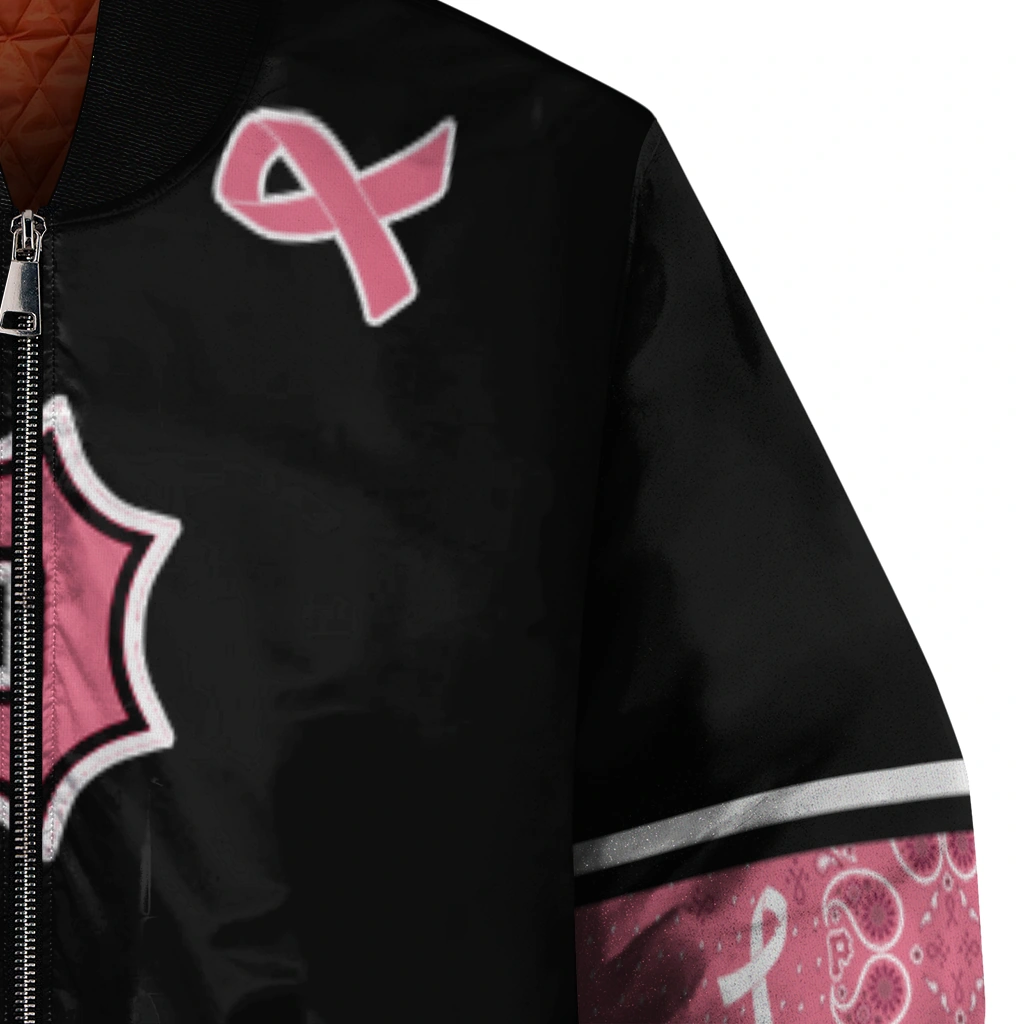 pittsburgh pirates pink ribbon black pink bomber jacket premium grade pittsburgh pirates pink ribbon black pink bomber jacket premium grade