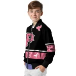 pittsburgh pirates pink ribbon black pink bomber jacket best selling