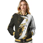 pittsburgh pirates ripped bolt black white varsity jacket best selling