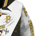 pittsburgh pirates ripped bolt black white varsity jacket best selling