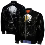 pittsburgh pirates skull bite black bomber jacket best selling