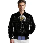 pittsburgh pirates skull bite black bomber jacket best selling