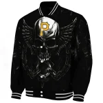 pittsburgh pirates skull bite black varsity jacket best selling