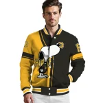 pittsburgh pirates snoopy attitude black varsity jacket best selling