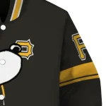 pittsburgh pirates snoopy attitude black varsity jacket best selling