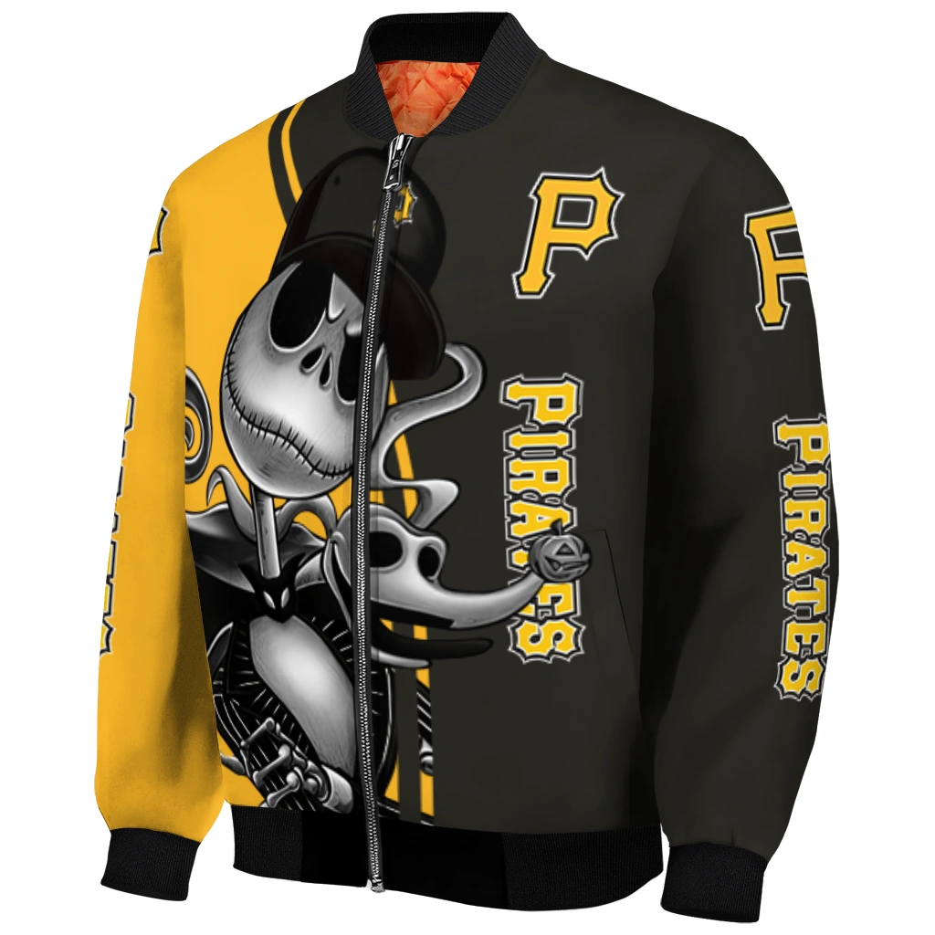 pittsburgh pirates spooky grin black bomber jacket fashion forward pittsburgh pirates spooky grin black bomber jacket fashion forward