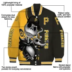 pittsburgh pirates spooky grin black varsity jacket best selling