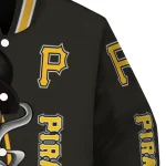 pittsburgh pirates spooky grin black varsity jacket best selling
