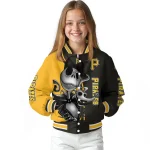 pittsburgh pirates spooky grin black varsity jacket best selling
