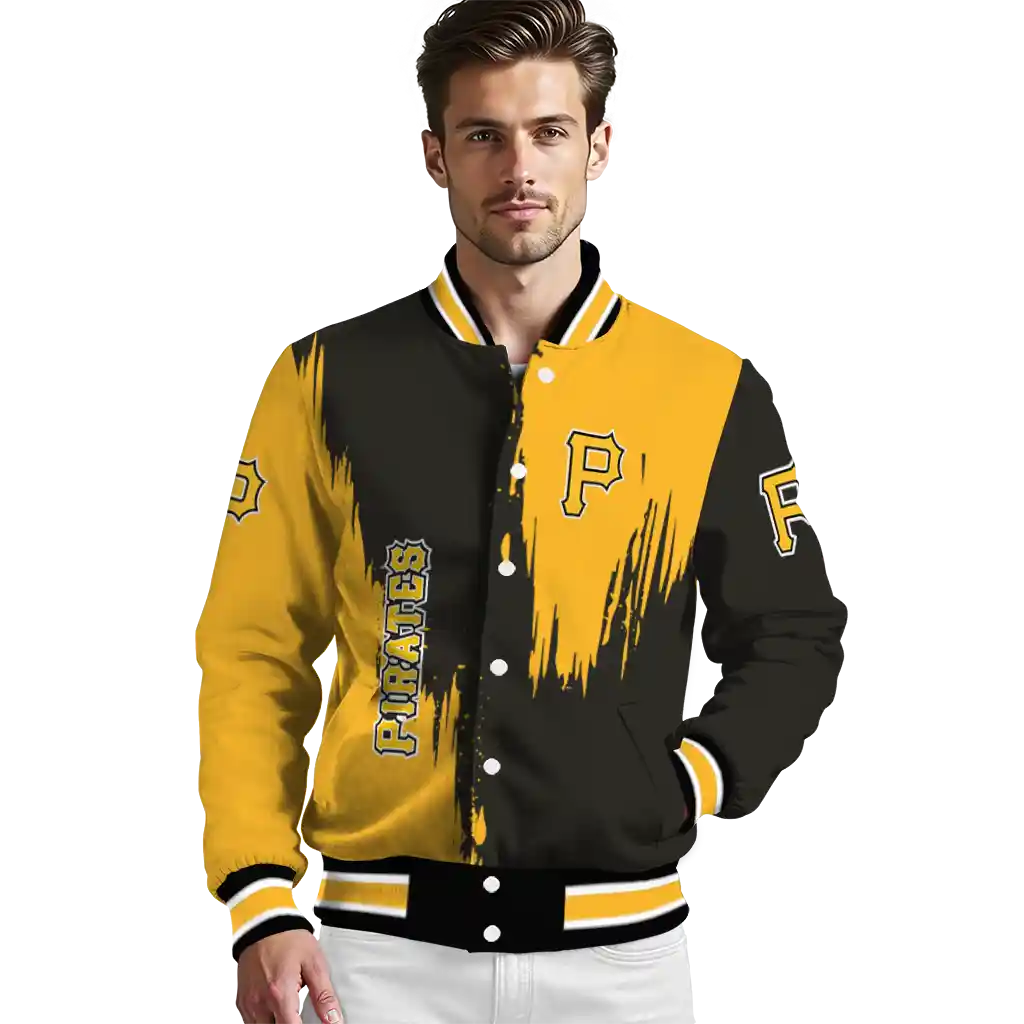 pittsburgh pirates urban mark black varsity jacket high quality pittsburgh pirates urban mark black varsity jacket high quality
