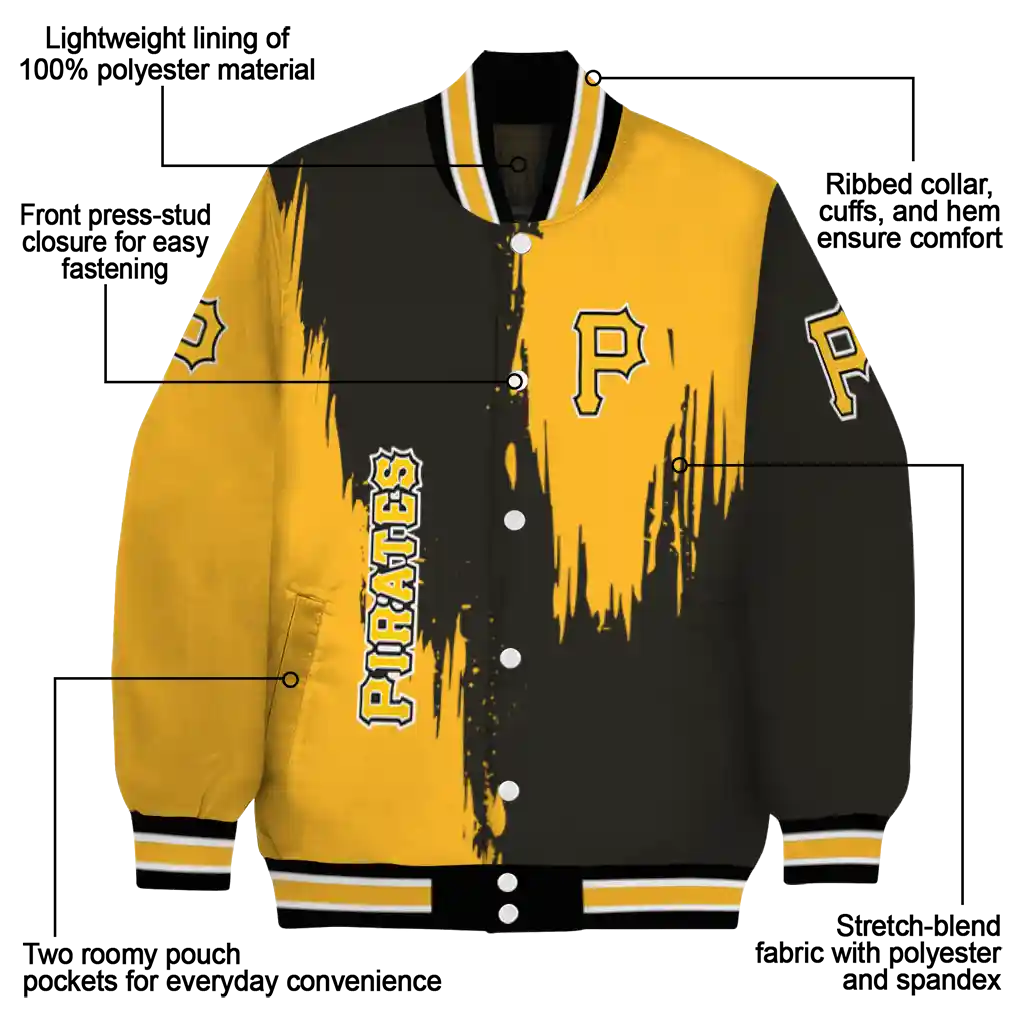 pittsburgh pirates urban mark black varsity jacket new arrival pittsburgh pirates urban mark black varsity jacket new arrival