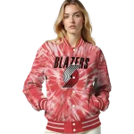 portland trail blazers dynamic rings red varsity jacket best selling