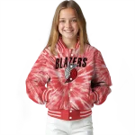 portland trail blazers dynamic rings red varsity jacket best selling