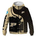 purdue boilermakers grid streak gold black windbreaker jacket best selling
