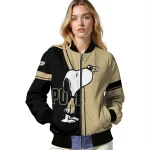 purdue boilermakers snoopy attitude gold bomber jacket best selling