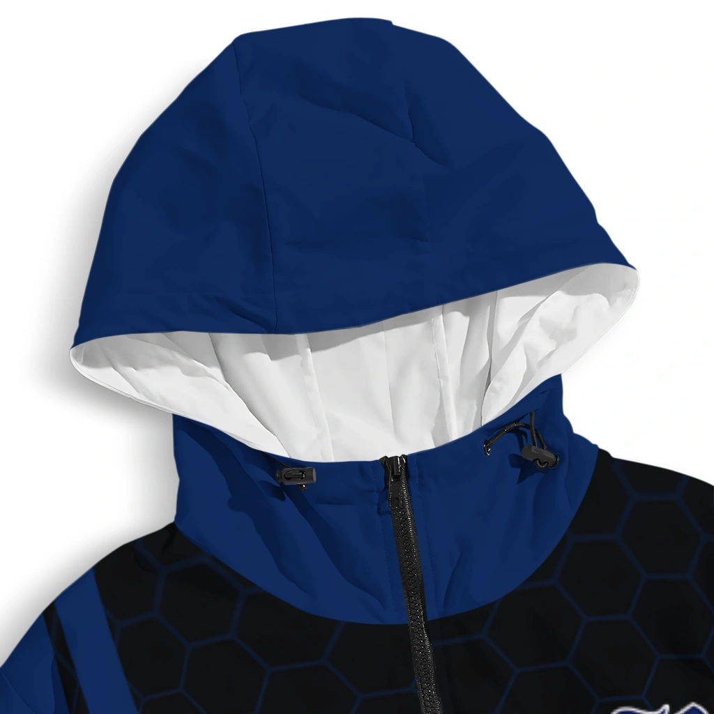 rice owls grid streak navy blue black windbreaker jacket premium grade rice owls grid streak navy blue black windbreaker jacket premium grade