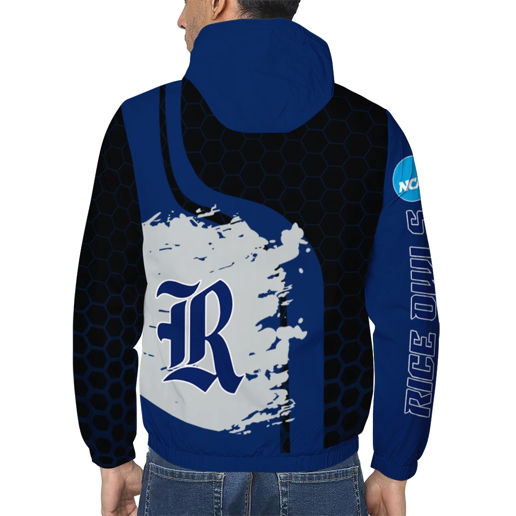 rice owls grid streak navy blue black windbreaker jacket trendy rice owls grid streak navy blue black windbreaker jacket trendy
