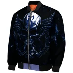 rice owls skull bite navy blue black bomber jacket best selling
