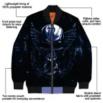rice owls skull bite navy blue black bomber jacket best selling