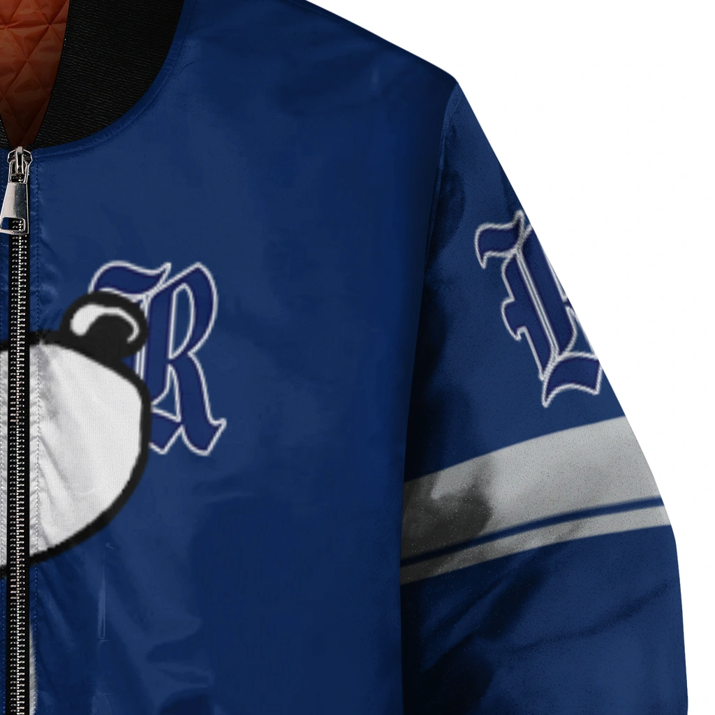 rice owls snoopy attitude navy blue bomber jacket premium grade rice owls snoopy attitude navy blue bomber jacket premium grade