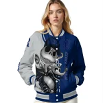 rice owls spooky grin navy blue varsity jacket best selling