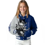rice owls spooky grin navy blue varsity jacket best selling