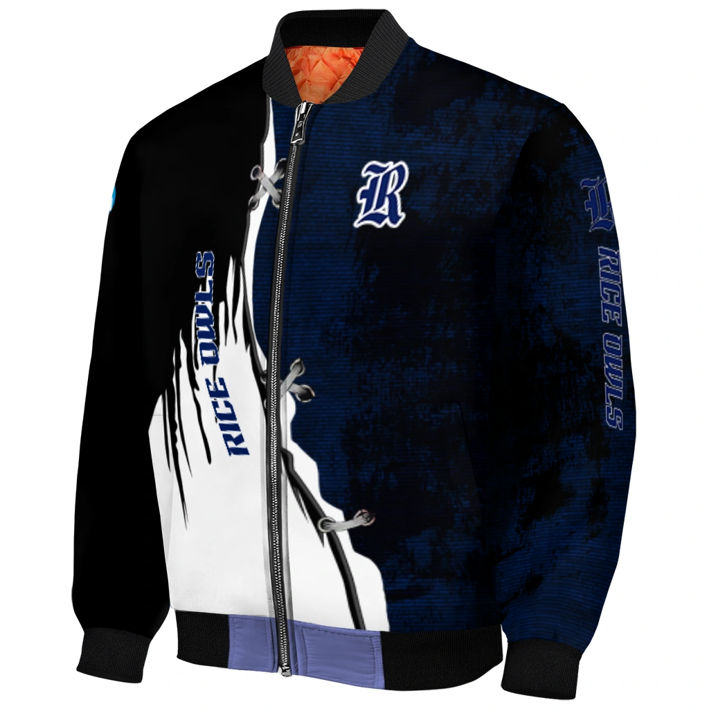 rice owls torn texture print navy blue black bomber jacket fashion forward rice owls torn texture print navy blue black bomber jacket fashion forward