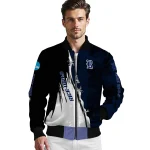 rice owls torn texture print navy blue black bomber jacket best selling