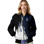 rice owls torn texture print navy blue black bomber jacket best selling