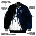 rice owls torn texture print navy blue black varsity jacket best selling
