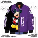 sacramento kings mickey mouse purple bomber jacket best selling