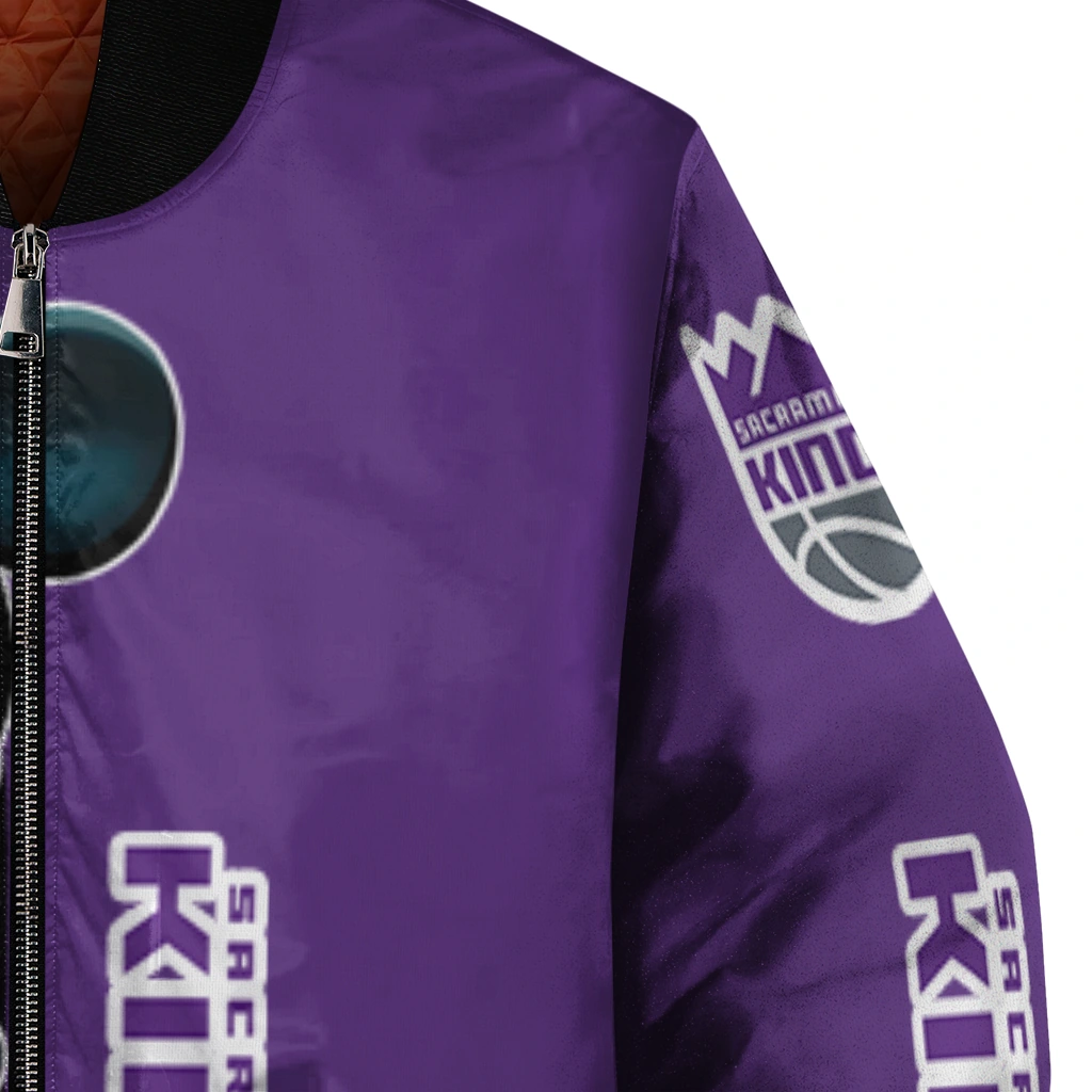 sacramento kings mickey mouse purple bomber jacket premium grade sacramento kings mickey mouse purple bomber jacket premium grade