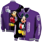 sacramento kings mickey mouse purple varsity jacket best selling