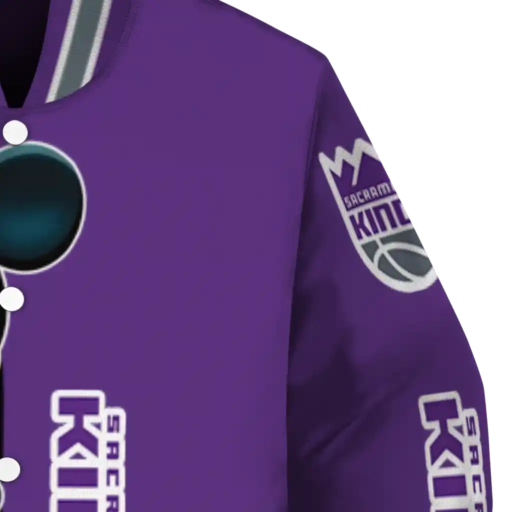 sacramento kings mickey mouse purple varsity jacket premium grade sacramento kings mickey mouse purple varsity jacket premium grade