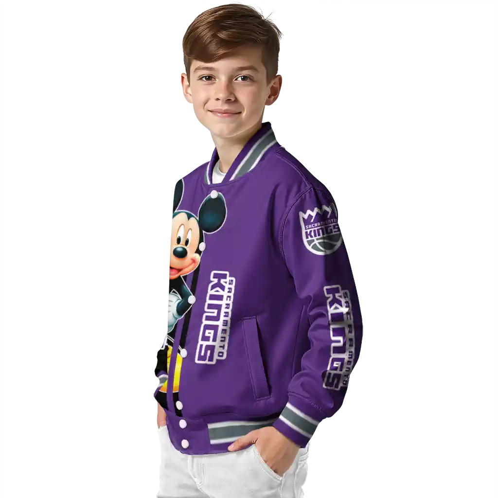 sacramento kings mickey mouse purple varsity jacket trendy sacramento kings mickey mouse purple varsity jacket trendy