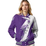 sacramento kings ripped bolt purple white varsity jacket best selling