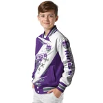 sacramento kings ripped bolt purple white varsity jacket best selling