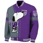 sacramento kings snoopy attitude purple varsity jacket best selling
