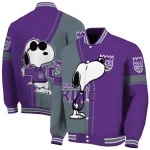 sacramento kings snoopy attitude purple varsity jacket best selling