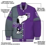 sacramento kings snoopy attitude purple varsity jacket best selling