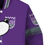 sacramento kings snoopy attitude purple varsity jacket best selling
