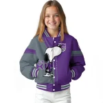sacramento kings snoopy attitude purple varsity jacket best selling