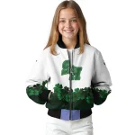 sam houston bearkats clovers pattern white green bomber jacket best selling