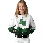 sam houston bearkats clovers pattern white green varsity jacket best selling