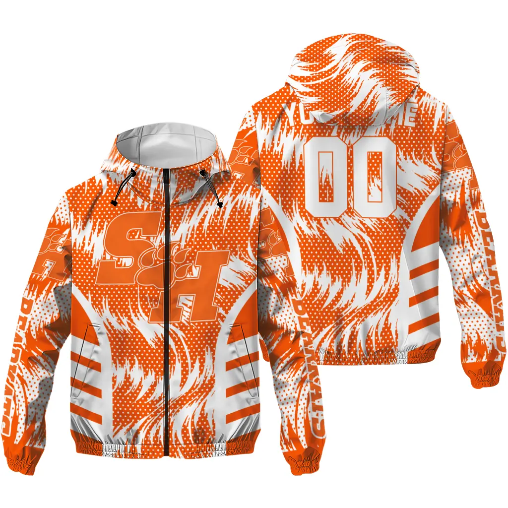 sam houston bearkats dynamic heat wave orange windbreaker jacket high quality sam houston bearkats dynamic heat wave orange windbreaker jacket high quality