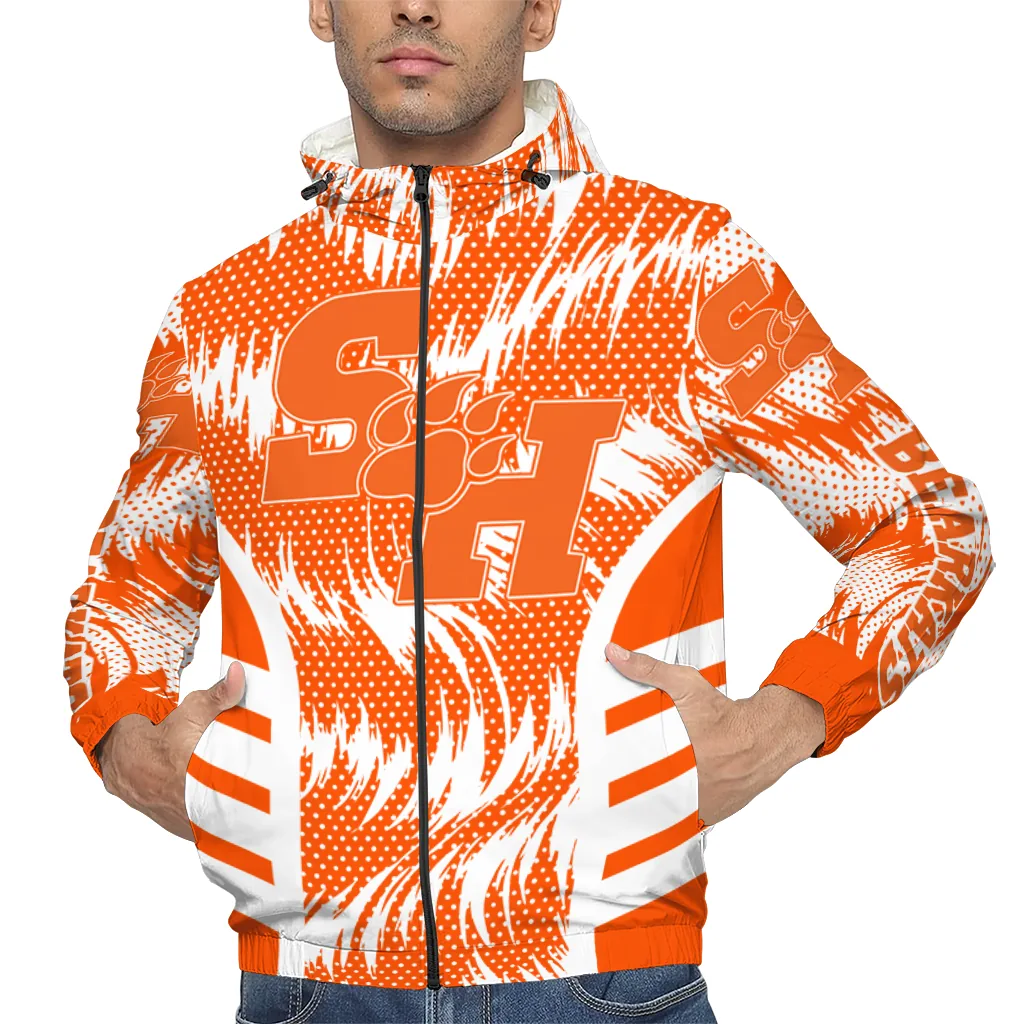 sam houston bearkats dynamic heat wave orange windbreaker jacket top rated sam houston bearkats dynamic heat wave orange windbreaker jacket top rated