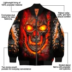 sam houston bearkats inferno skull orange black bomber jacket best selling