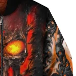 sam houston bearkats inferno skull orange black bomber jacket best selling